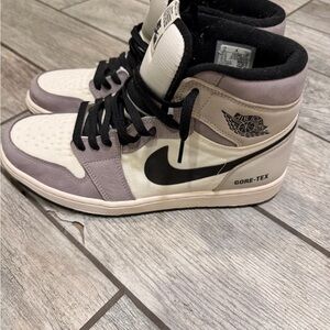 Nike Air Jordan 1 Gore-Tex Black and Cream Sneakers